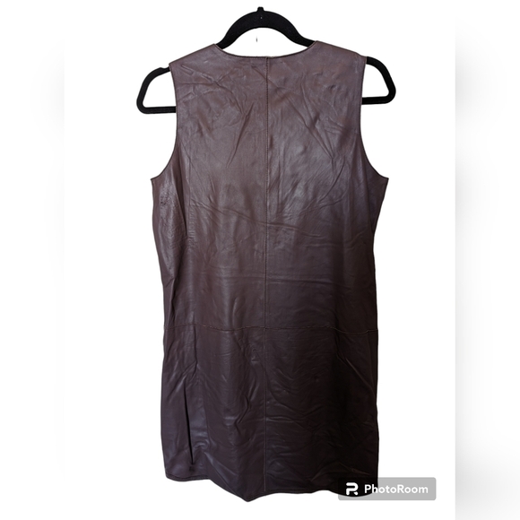 Rebecca Taylor Runway leather mini dress purple sz 4 - Picture 3 of 10